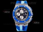 AAA replica TK Factory Audemars Piguet Royal Oak Offshore Chronograph Blue Camouflage Rubber Bracelet 